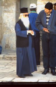 In front of the Church of the Holy Sepulcher, Jerusalem